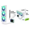 ASROCK Challenger 360 Digital ARGB White — cooler líquido de CPU de 360mm, iluminação ARGB digital, acabamento branco