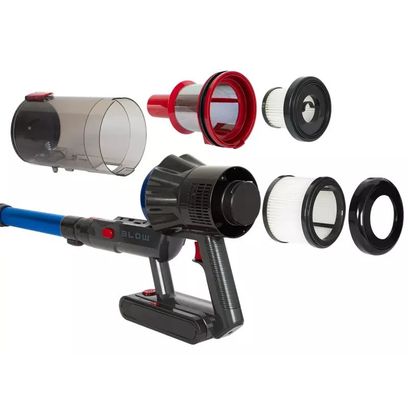 Aspirador vertical BLOW UP450, sem saco, bateria removível de 25,9 V, depósito de pó de 0,8 L, filtro HEPA, 3 níveis de potência, base de carregamento, LED, 3,2 kg