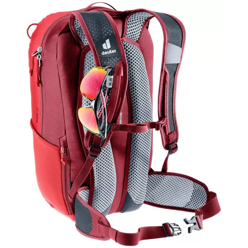 Mochila de dia DEUTER Race 16 — mochila de dia, capacidade 16 L, cherry