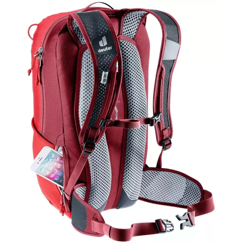 Mochila de dia DEUTER Race 16 — mochila de dia, capacidade 16 L, cherry
