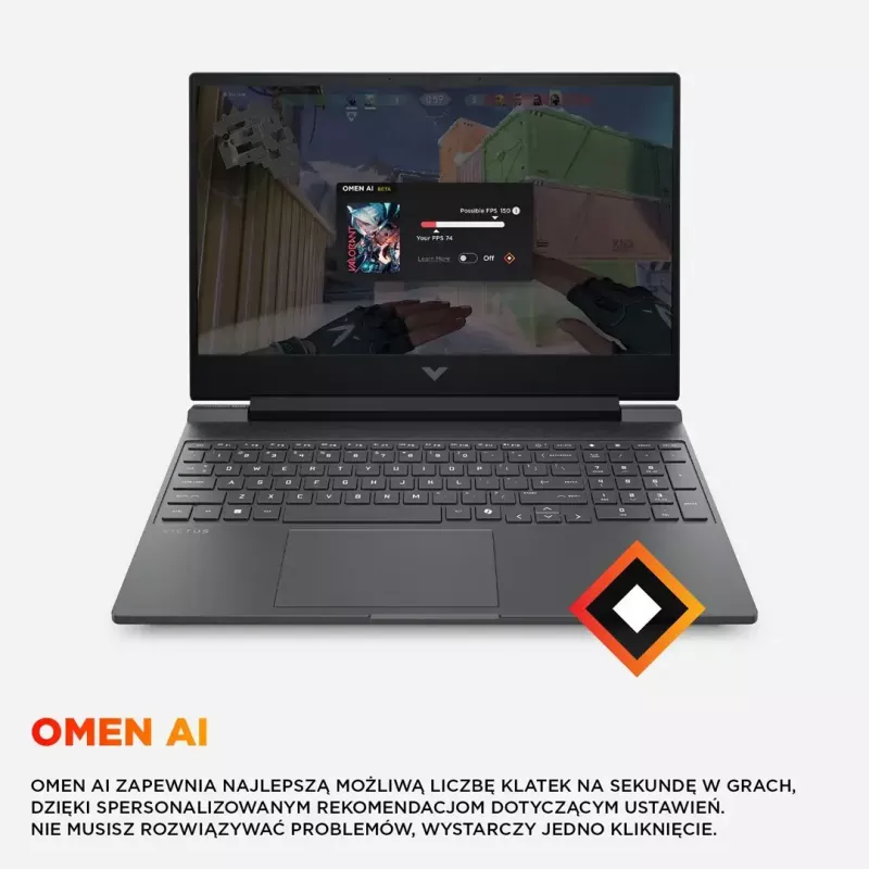 Portátil HP Victus 15-fb3231nw 15,6 polegadas Ryzen 7 7445HS 16GB 512GB RTX4050 Win11Home