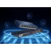 Switch PoE Gerido Hikvision Pro Series 4 portas Fast Ethernet (5x 10/100 RJ-45, 54V DC, 2000 MAC, 1,2 Gbit/s)