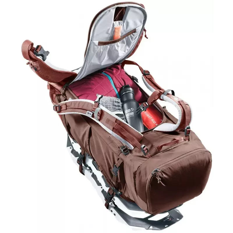 Mochila DEUTER Rise 32+ SL mulher – 32 L, corte SL, raisin/caspia