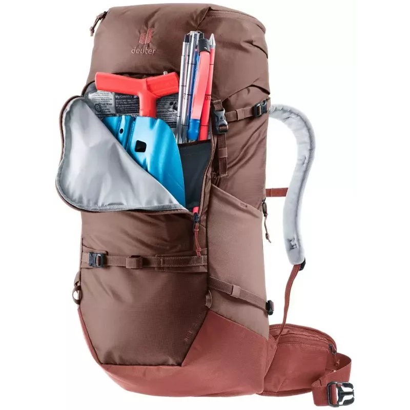 Mochila DEUTER Rise 32+ SL mulher – 32 L, corte SL, raisin/caspia