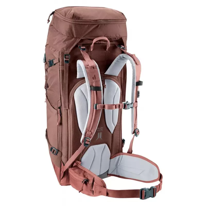 Mochila DEUTER Rise 32+ SL mulher – 32 L, corte SL, raisin/caspia