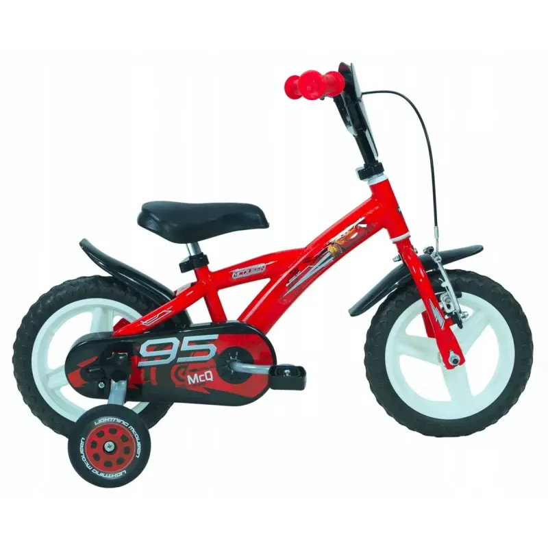 Bicicleta infantil HUFFY Cars 12 inch — roda de 12 inch, uma velocidade, rodas de apoio incluídas