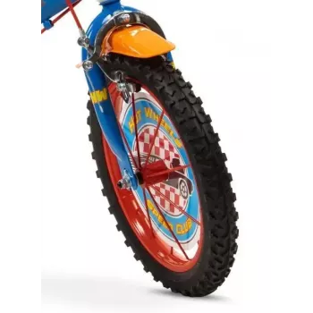 Bicicleta infantil Toimsa 14 polegadas Hot Wheels modelo 1468, rodas de 14 polegadas, quadro em aço, compatível com rodinhas