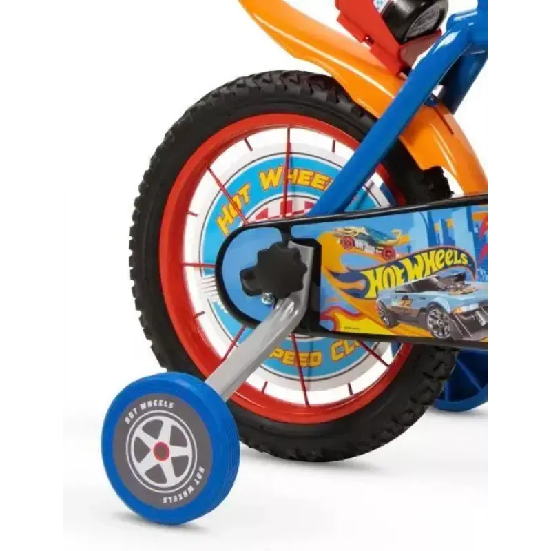 Bicicleta infantil Toimsa 14 polegadas Hot Wheels modelo 1468, rodas de 14 polegadas, quadro em aço, compatível com rodinhas