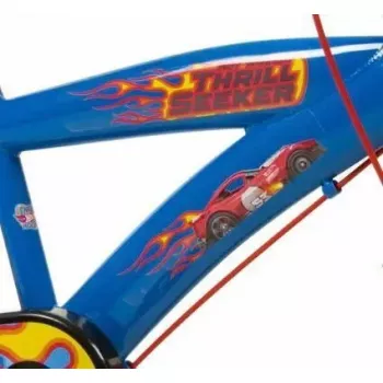 Bicicleta infantil Toimsa 14 polegadas Hot Wheels modelo 1468, rodas de 14 polegadas, quadro em aço, compatível com rodinhas