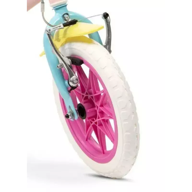 Bicicleta infantil Toimsa 12 polegadas rosa modelo 1165 — bicicleta de entrada com rodas de 12 polegadas