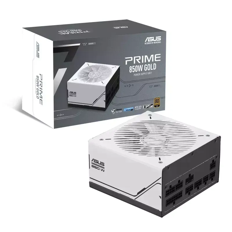 Fonte de alimentação ASUS Prime 850W Gold ( AP-850G ) 20+4-Pin-ATX ATX preto, branco
