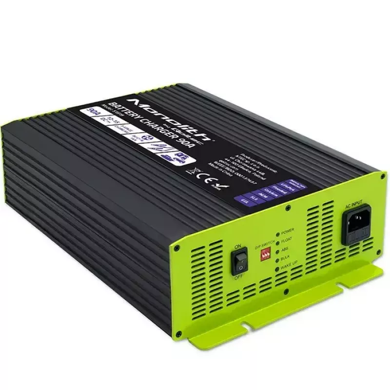 Carregador de bateria QOLTEC 51919 90A 12V para LiFePO4 AGM GEL SLA