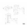 Conjunto secretária e estante top e shop COSMO Oak Artisan — tampo 115×50 cm, largura 1430 mm, altura 1400 mm, profundidade 500 mm, 1 gaveta