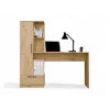 Conjunto secretária e estante top e shop COSMO Oak Artisan — tampo 115×50 cm, largura 1430 mm, altura 1400 mm, profundidade 500 mm, 1 gaveta