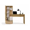 Conjunto secretária e estante top e shop COSMO Oak Artisan — tampo 115×50 cm, largura 1430 mm, altura 1400 mm, profundidade 500 mm, 1 gaveta