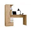 Conjunto secretária e estante top e shop COSMO Oak Artisan — tampo 115×50 cm, largura 1430 mm, altura 1400 mm, profundidade 500 mm, 1 gaveta