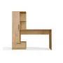 Conjunto secretária e estante top e shop COSMO Oak Artisan — tampo 115×50 cm, largura 1430 mm, altura 1400 mm, profundidade 500 mm, 1 gaveta