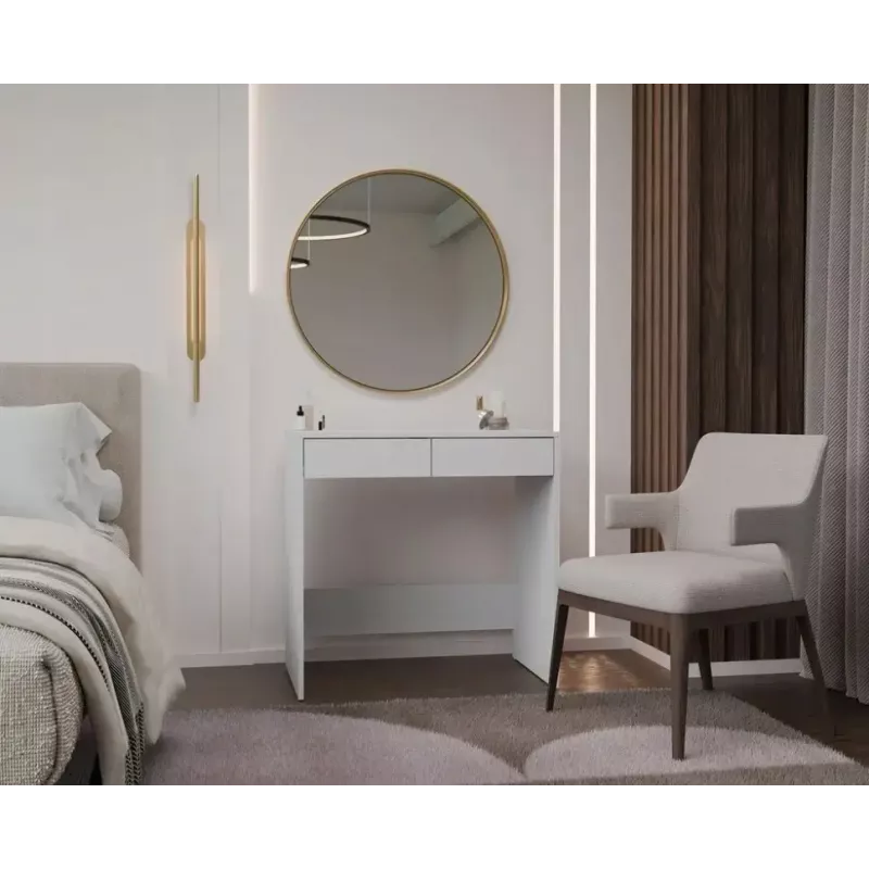 Secretária top e shop MARINA 2S, branco, aglomerado, 810×500×800 mm, 2 gavetas, tampo laminado