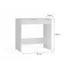 Secretária top e shop MARINA 2S, branco, aglomerado, 810×500×800 mm, 2 gavetas, tampo laminado