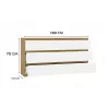 Cómoda MALWA M6 da top e shop — 6 gavetas, 1380×400×750 mm, estrutura cor carvalho artisan, frente branca
