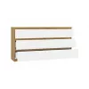 Cómoda MALWA M6 da top e shop — 6 gavetas, 1380×400×750 mm, estrutura cor carvalho artisan, frente branca