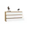 Cómoda MALWA M6 da top e shop — 6 gavetas, 1380×400×750 mm, estrutura cor carvalho artisan, frente branca