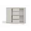 Cómoda com 2 portas e 4 gavetas TOP E SHOP M-MP-K-MAL-2D4S/120-KASZ, caxemira, 120×40×97 cm, aglomerado