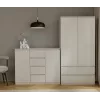 Cómoda com 2 portas e 4 gavetas TOP E SHOP M-MP-K-MAL-2D4S/120-KASZ, caxemira, 120×40×97 cm, aglomerado