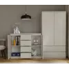 Cómoda com 2 portas e 4 gavetas TOP E SHOP M-MP-K-MAL-2D4S/120-KASZ, caxemira, 120×40×97 cm, aglomerado
