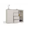 Cómoda com 2 portas e 4 gavetas TOP E SHOP M-MP-K-MAL-2D4S/120-KASZ, caxemira, 120×40×97 cm, aglomerado