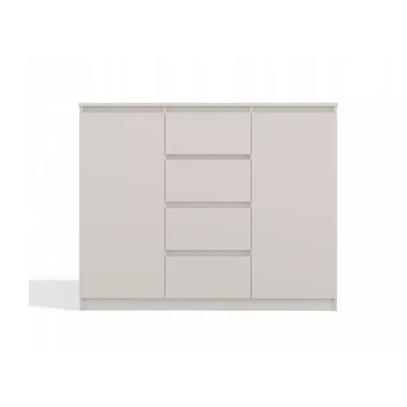 Cómoda com 2 portas e 4 gavetas TOP E SHOP M-MP-K-MAL-2D4S/120-KASZ, caxemira, 120×40×97 cm, aglomerado