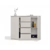 Cómoda com 2 portas e 4 gavetas TOP E SHOP M-MP-K-MAL-2D4S/120-KASZ, caxemira, 120×40×97 cm, aglomerado
