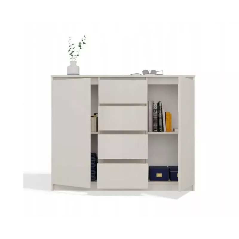 Cómoda com 2 portas e 4 gavetas TOP E SHOP M-MP-K-MAL-2D4S/120-KASZ, caxemira, 120×40×97 cm, aglomerado