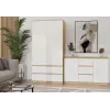 Cómoda top e shop ARTISAN 2 portas 3 gavetas, 1200×400×750 mm, branco, aglomerado