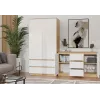 Cómoda top e shop ARTISAN 2 portas 3 gavetas, 1200×400×750 mm, branco, aglomerado