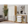 Cómoda top e shop ARTISAN 2 portas 3 gavetas, 1200×400×750 mm, branco, aglomerado