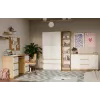 Cómoda top e shop ARTISAN 2 portas 3 gavetas, 1200×400×750 mm, branco, aglomerado