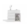 Cómoda top e shop MALWA 1D5S, 5 gavetas, 1 porta de abrir, branco, 1000×400×930 mm, aglomerado