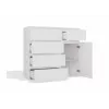 Cómoda top e shop MALWA 1D5S, 5 gavetas, 1 porta de abrir, branco, 1000×400×930 mm, aglomerado