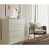 Cómoda top e shop MALWA 1D5S, 5 gavetas, 1 porta de abrir, branco, 1000×400×930 mm, aglomerado