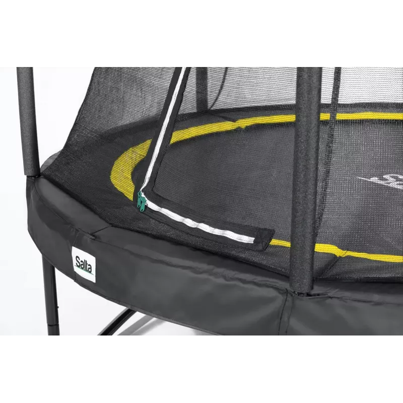 Trampolim redondo de superfície Salta 5074A — para exterior, 48 molas, 3 pernas, rede de segurança, carga máx. 100 kg