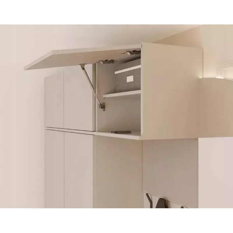 Guarda-roupa top e shop HAGA caxemira 3 portas, 2380×500×350 mm, aglomerado, autónomo