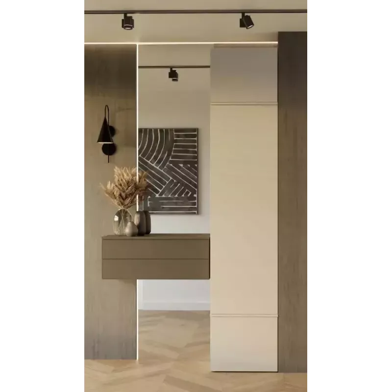 Guarda-roupa top e shop HAGA caxemira 3 portas, 2380×500×350 mm, aglomerado, autónomo