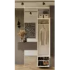 Guarda-roupa top e shop HAGA caxemira 3 portas, 2380×500×350 mm, aglomerado, autónomo
