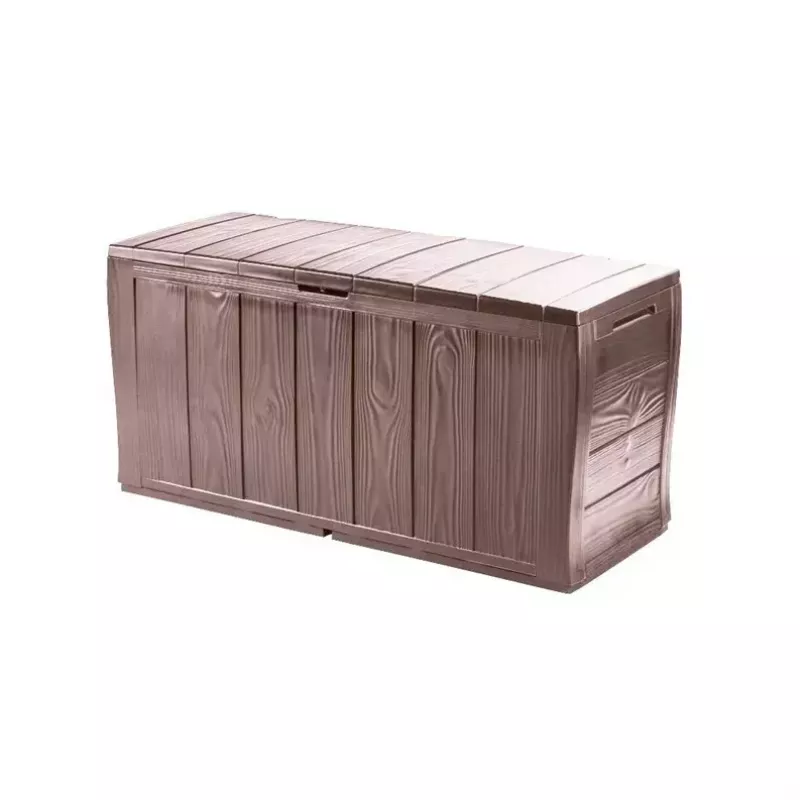 Caixa de arrumação Keter Sherwood retangular resina castanho 270L 1170mm