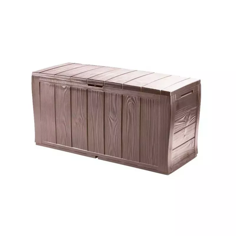 Caixa de arrumação Keter Sherwood retangular resina castanho 270L 1170mm