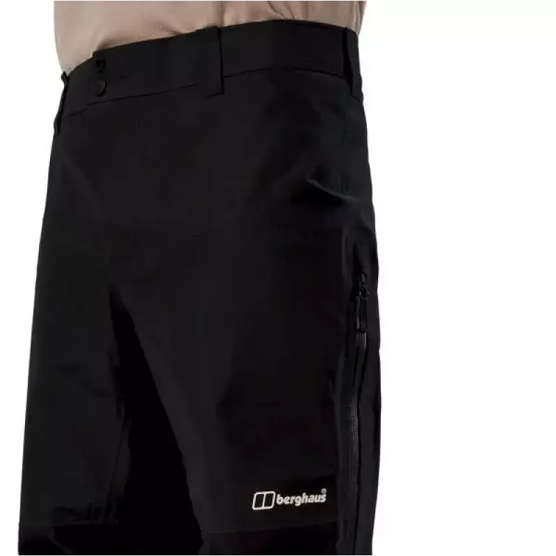 Casaco de homem Berghaus Deluge Pro 3.0, tamanho M, preto + calças sobreponíveis Berghaus Hillwalker, tamanho M, preto