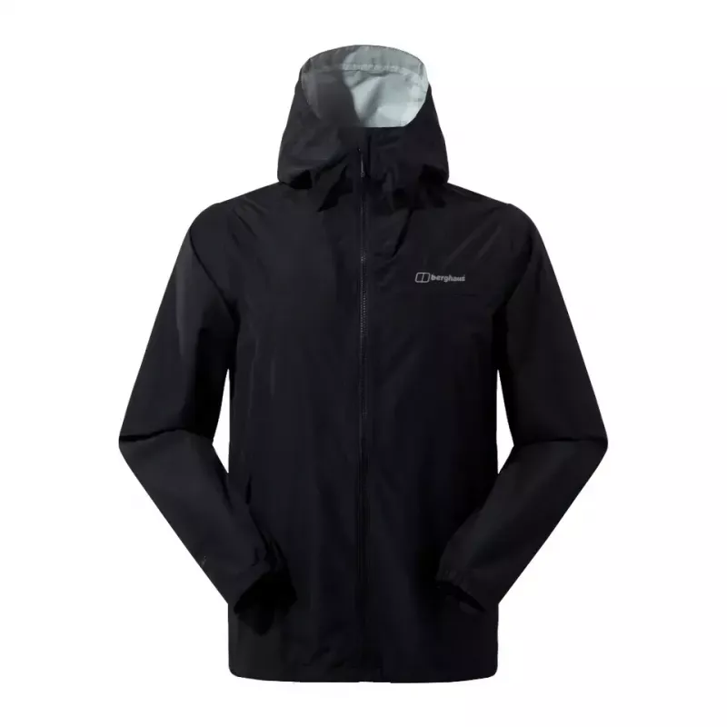 Casaco de homem Berghaus Deluge Pro 3.0, tamanho M, preto + calças sobreponíveis Berghaus Hillwalker, tamanho M, preto