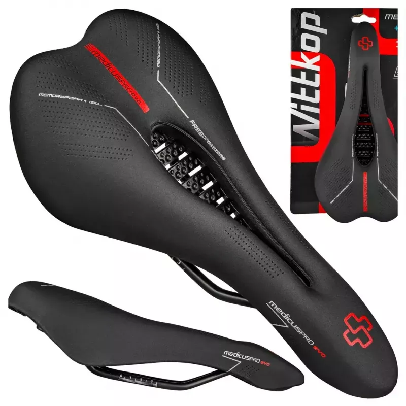 Sela de bicicleta Wittkop Medicus PROevo 7.0 — design ergonómico de conforto para BTT