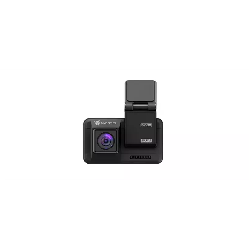 Dashcam Navitel R480 2K, câmara dupla, Quad HD 2560×1440, grande angular 160°, IPS 2 polegadas, MicroSD até 256 GB, bateria recarregável, preto